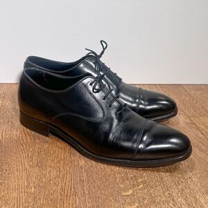 Alfred Sargent Oxford Black Cap Toe Leather Dress Shoes Mens UK 11 US 12